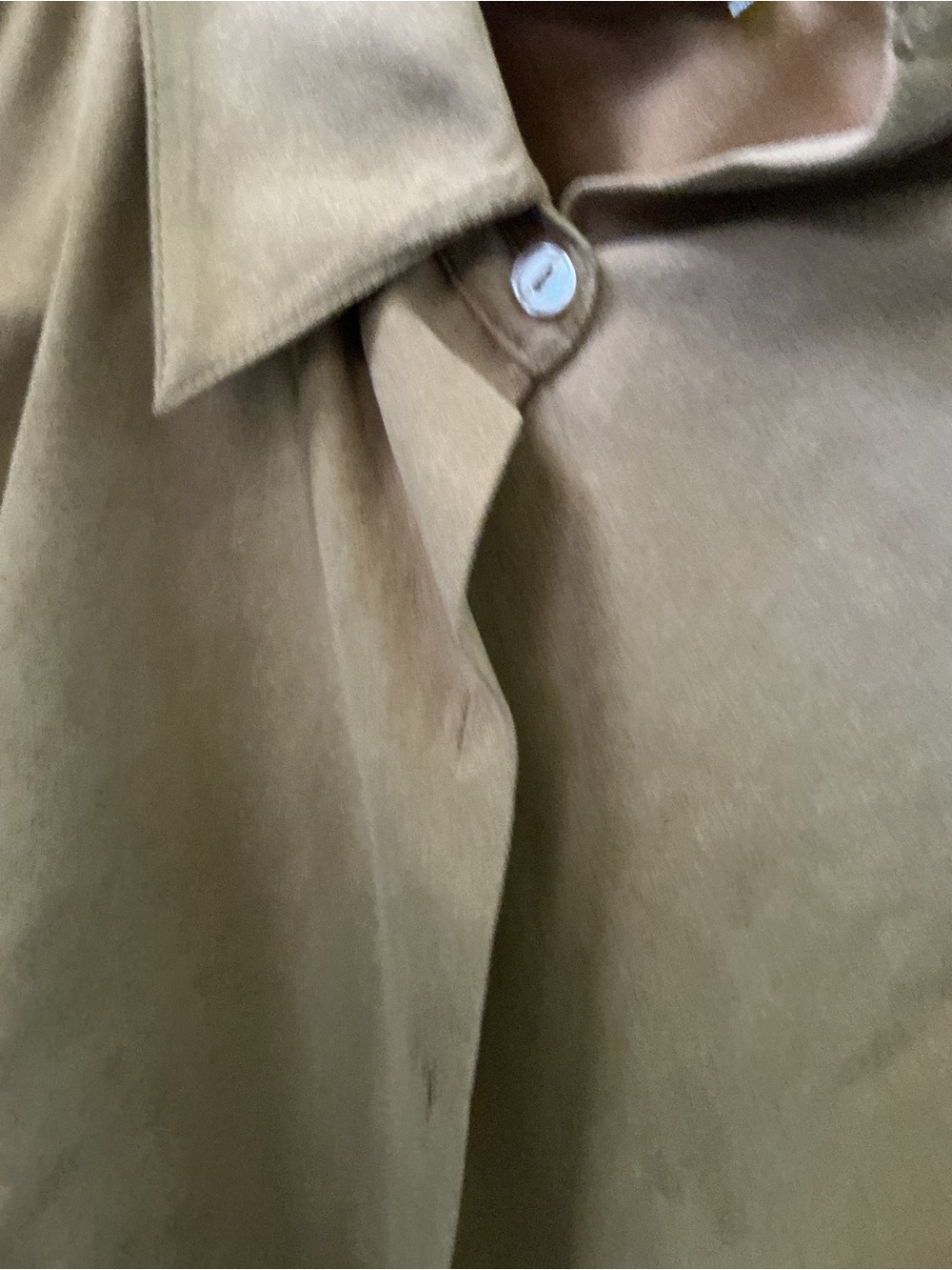 Blush Tan Suede-Look Button Front Jacket - Picture 3 of 3